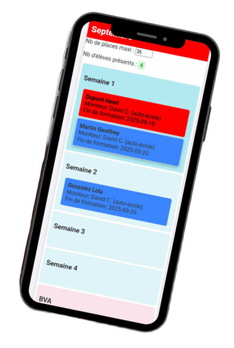 Exemple d’écran mobile tenu en main — Ton-Permis.fr